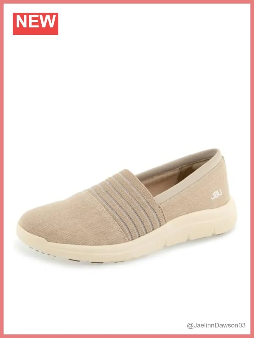 Women's Canvas Slip-on Loafer Flat Water Resistant Lightweight APMA Accepted